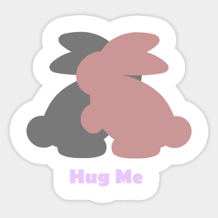 Bunnies hug Sticker